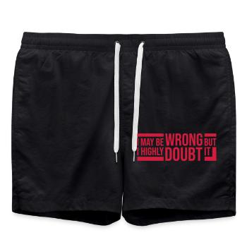I may be wrong - Swim Trunks - black - Front - AI Model Male 185 light (185cm)