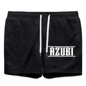 AZUBI Black Tshirt - Badeshorts - Schwarz - Vorne - AI Model Male 185 light (185cm)