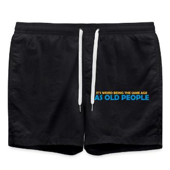 être âgé - Short de bain - noir - Devant - AI Model Male 185 light (185cm)