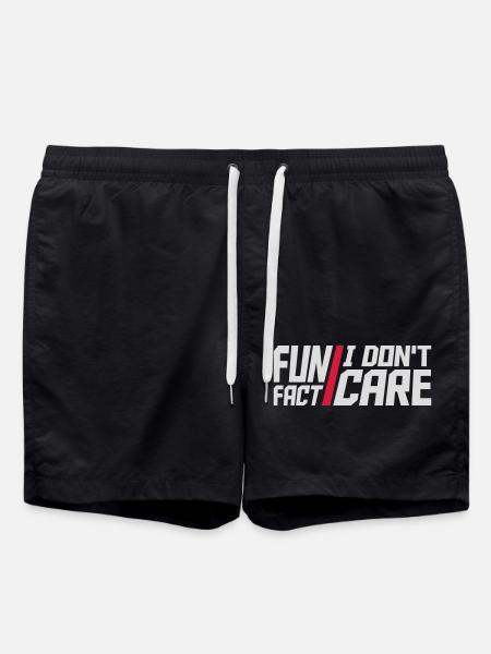 I don't care fact - Swim Trunks - black