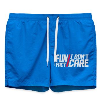 I don't care fact - Swim Trunks - cobalt blue - Front