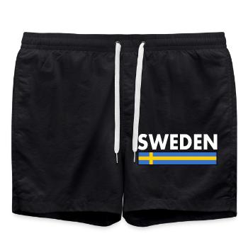Schweden - Badeshorts - Schwarz - Vorne - AI Model Male 185 light (185cm)