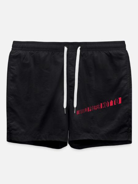 I prefer not to - Swim Trunks - black
