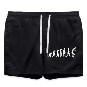 Skateboard Skater Skaten Skateboarding Longboard - Badeshorts - Schwarz - Vorne - AI Model Male 185 light (185cm)