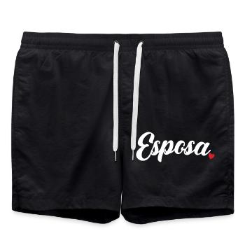 Esposa Cute Wife To Be Bride Couple Wedding Gift - Swim Trunks - black - Front - AI Model Male 185 light (185cm)
