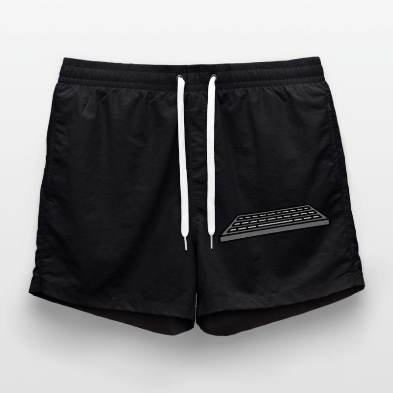 Keyboard Input Computer Design Swim Trunks