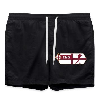 Maillot Drapeau Angleterre Football - T-shirt Angleterre - Short de bain - noir - Devant - AI Model Male 185 light (185cm)