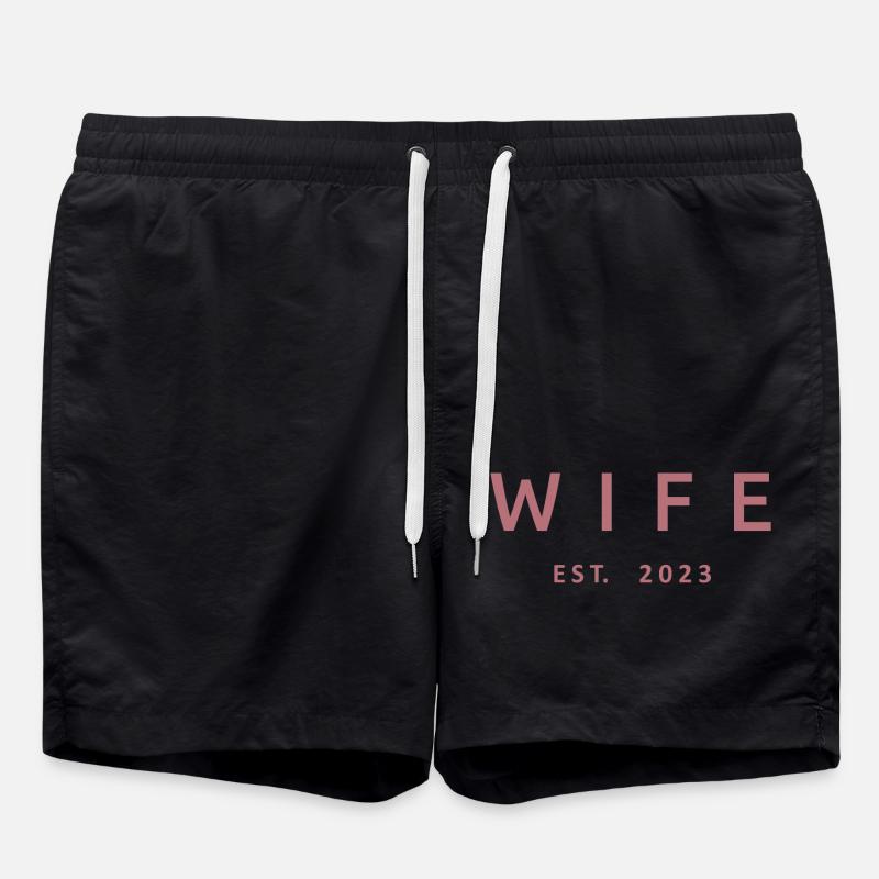 2023 Fiançailles Mariage Douche nuptiale - Short de bain - noir