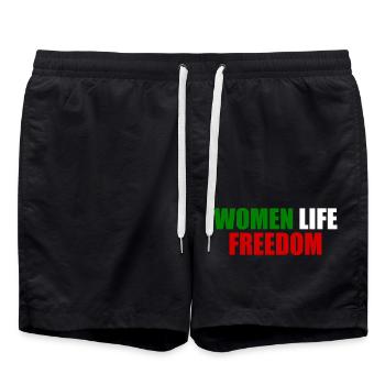 Women life freedom - Short de bain - noir - Devant - AI Model Male 185 light (185cm)