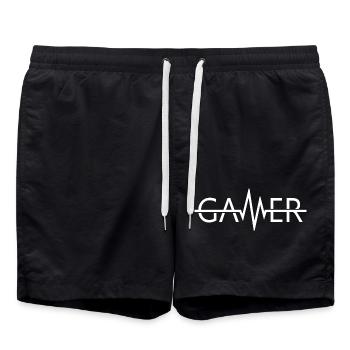 Gamer Pulse Amateur de jeux vidéo Fan de jeux - Short de bain - noir - Devant - AI Model Male 185 light (185cm)