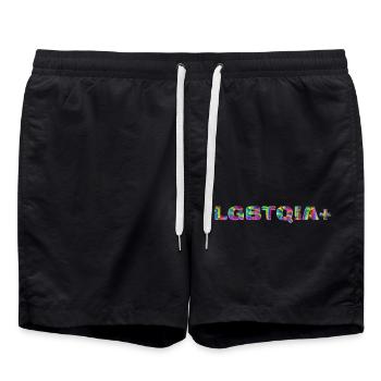LGBTQI 3 - Short de bain - noir - Devant - AI Model Male 185 light (185cm)