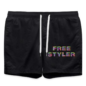 Free Styler - Badeshorts - Schwarz - Vorne - AI Model Male 185 light (185cm)