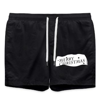 Joyeux Noël Die Cut VECTORGRAPHIC - Short de bain - noir - Devant - AI Model Male 185 light (185cm)