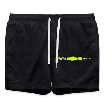 Musique > Mon premier amour > VECTORGRAPHIC - Short de bain - noir - Devant - AI Model Male 185 light (185cm)