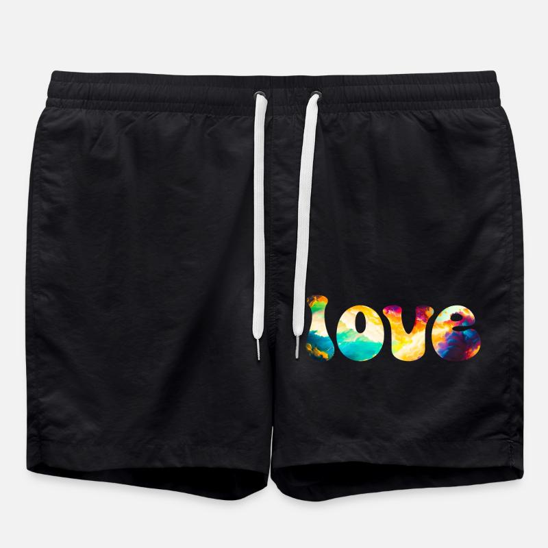 Love - Swim Trunks - black