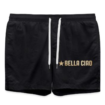 Partisan Singing - Swim Trunks - black - Front - AI Model Male 185 light (185cm)