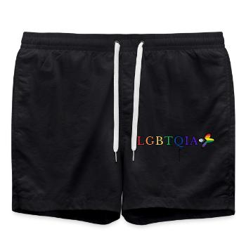 LGBTQIA+ - Swim Trunks - black - Front - AI Model Male 185 light (185cm)