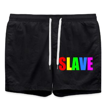 Slave - Badeshorts - Schwarz - Vorne - AI Model Male 185 light (185cm)