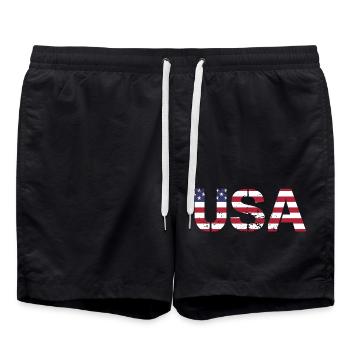 ÉQUIPE États-Unis en drapeau américain Couleurs Drapeau - Short de bain - noir - Devant - AI Model Male 185 light (185cm)