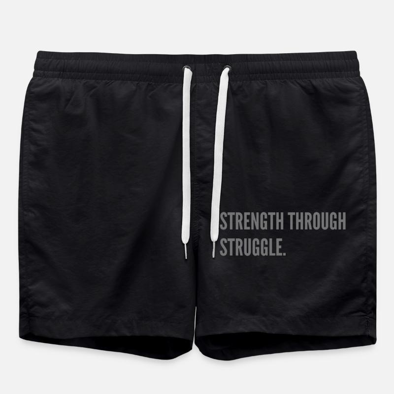 Strength through Struggle. - Swim Trunks - black