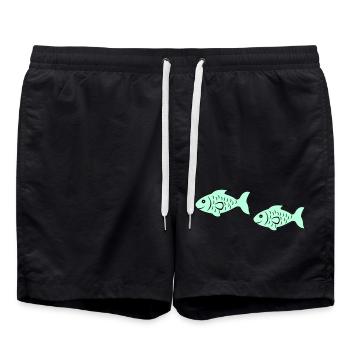fish2 - Badeshorts - Schwarz - Vorne - AI Model Male 185 light (185cm)