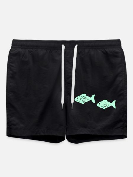 fish2 - Swim Trunks - black