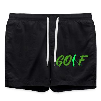 golf woman - Badeshorts - Schwarz - Vorne - AI Model Male 185 light (185cm)