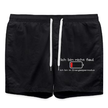 Energiesparmodus - Badeshorts - Schwarz - Vorne - AI Model Male 185 light (185cm)