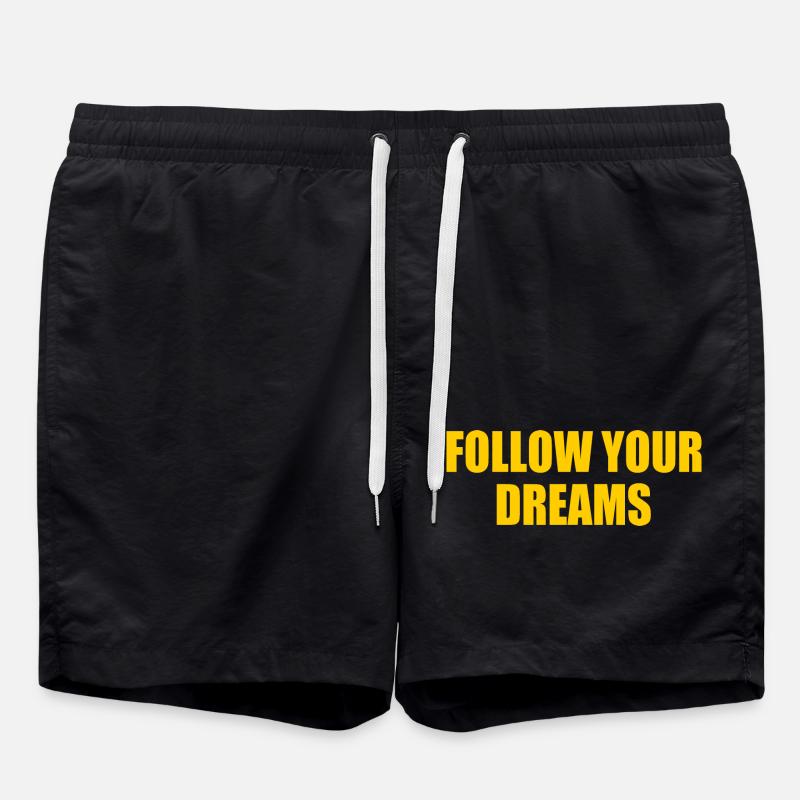 Follow your dreams - Short de bain - noir
