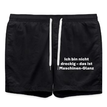 I'm not dirty, that's machine shine - Swim Trunks - black - Front - AI Model Male 185 light (185cm)