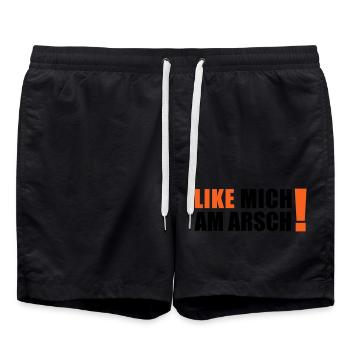 like me on the ass - Swim Trunks - black - Front - AI Model Male 185 light (185cm)
