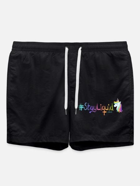#StayLiquid Einhorn - Badeshorts - Schwarz