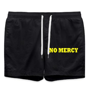 No mercy - Badeshorts - Schwarz - Vorne - AI Model Male 185 light (185cm)