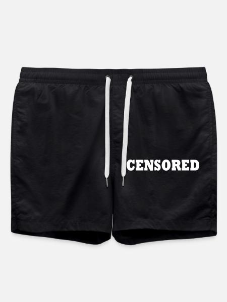 censored - Swim Trunks - black