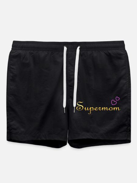 Supermom in gold - Badeshorts - Schwarz