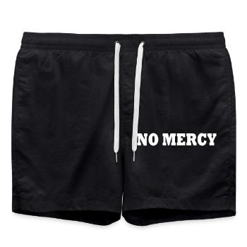 No mercy - Badeshorts - Schwarz - Vorne - AI Model Male 185 light (185cm)
