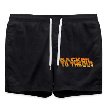 Ramenez-moi dans les années 80 - Short de bain - noir - Devant - AI Model Male 185 light (185cm)