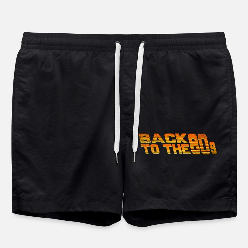Take Me Back to 80's - Swim Trunks - black