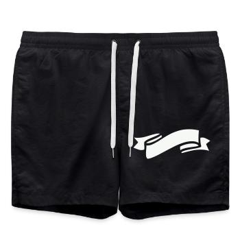 Symbole de banderole - Short de bain - noir - Devant - AI Model Male 185 light (185cm)