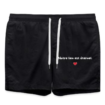 Unser Bund währt ewig - Geschenkidee für Paare - Badeshorts - Schwarz - Vorne - AI Model Male 185 light (185cm)