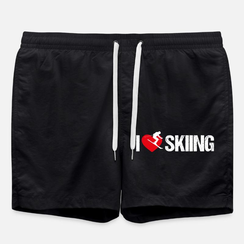 J’adore le ski - Short de bain - noir
