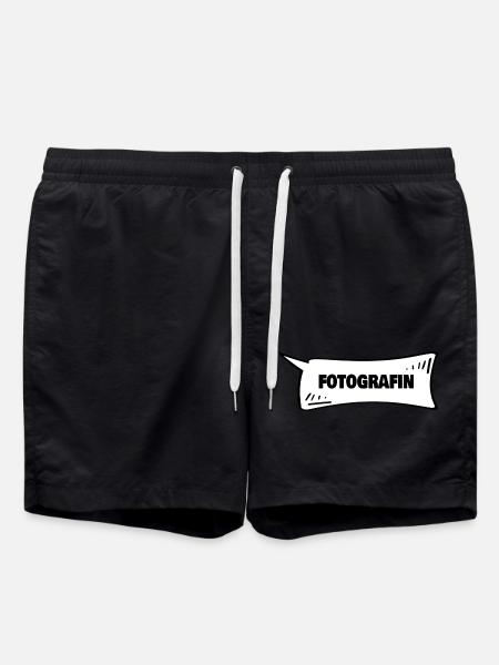 Speech Bubble Photographer - Swim Trunks - black