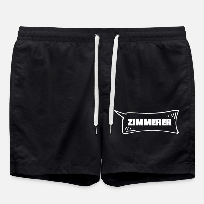 Speech bubble carpenter - Swim Trunks - black