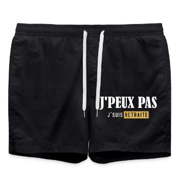 I Can't Humor T-Shirt I'm Retired - Swim Trunks - black - Front - AI Model Male 185 light (185cm)
