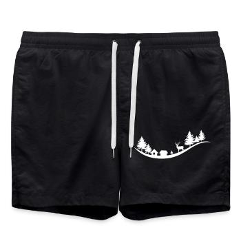 hiver - Short de bain - noir - Devant - AI Model Male 185 light (185cm)