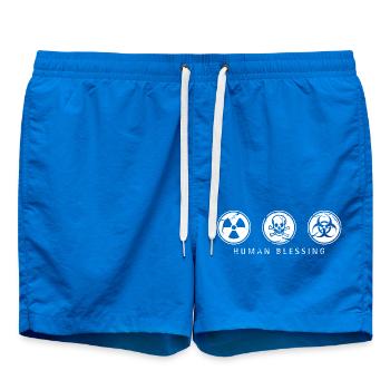 Human Blessing - Blanc - Short de bain - cobalt blue - Devant