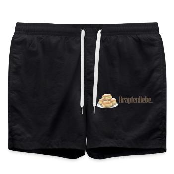 Beignets // Illustration - Short de bain - noir - Devant - AI Model Male 185 light (185cm)