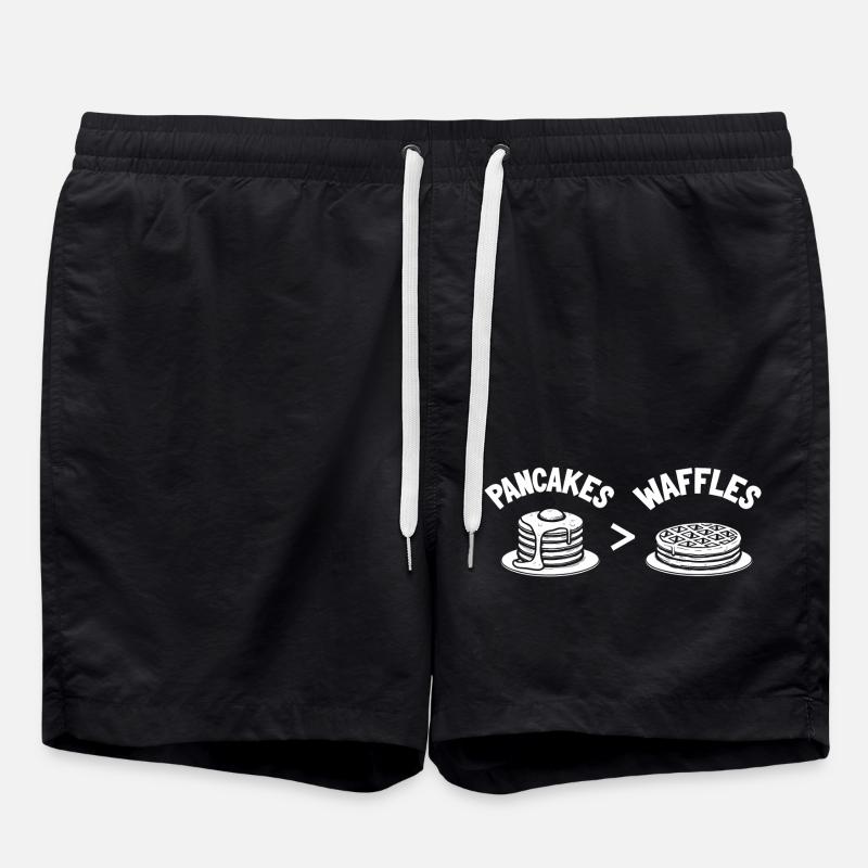 Pancakes over waffles - Swim Trunks - black