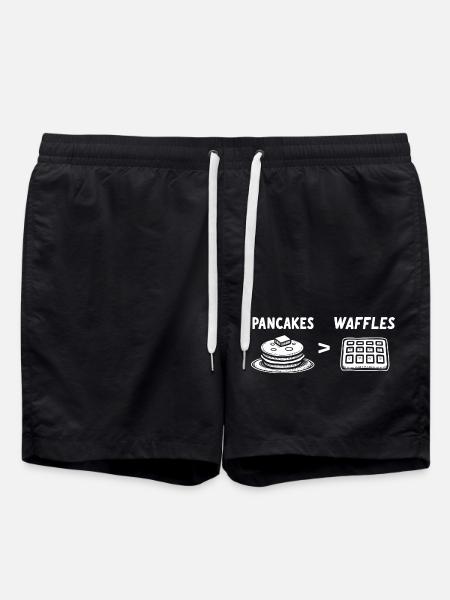 Pancakes over waffles - Swim Trunks - black