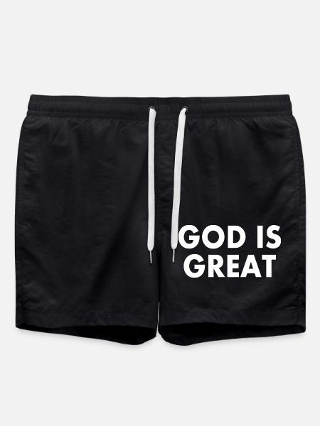 god is great - Short de bain - noir